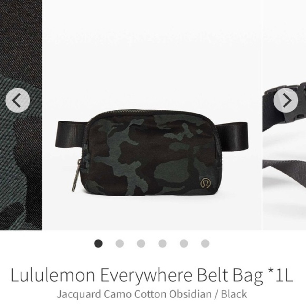 Lululemon Everywhere Belt Bag in Black Camo